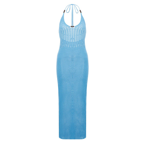 Hirigin Women Backless Halter Mini Dress