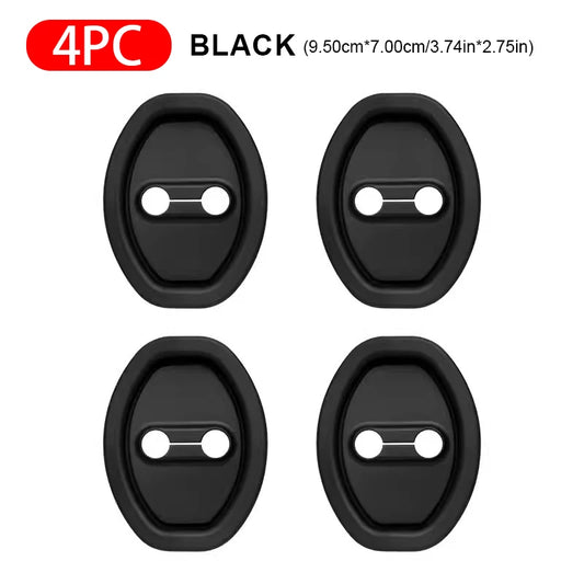 SEAMETAL 4pcs Silicone Car Door Lock Buckle Mute Cushion