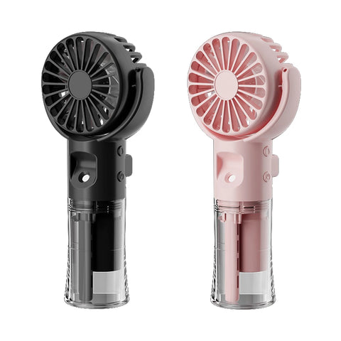Portable Water Mist Fan - Mini Handheld USB Charging, 4 Speeds, Neck Spray Fan