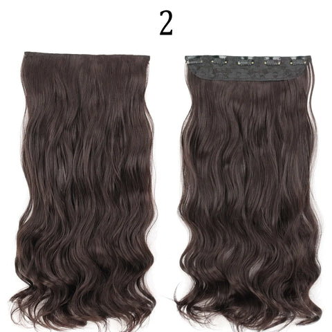Long Straight Hairstyle 5 Clip Natural Hair Extension