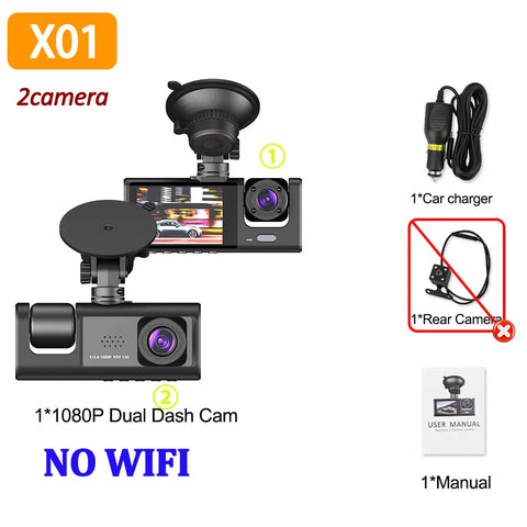 1080P Auto DVR 2/3 Camera Dash Cam voor verbeterde voertuigveiligheid