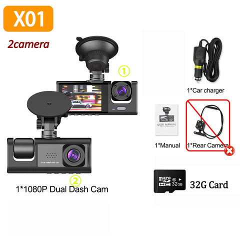 1080P Auto DVR 2/3 Camera Dash Cam voor verbeterde voertuigveiligheid