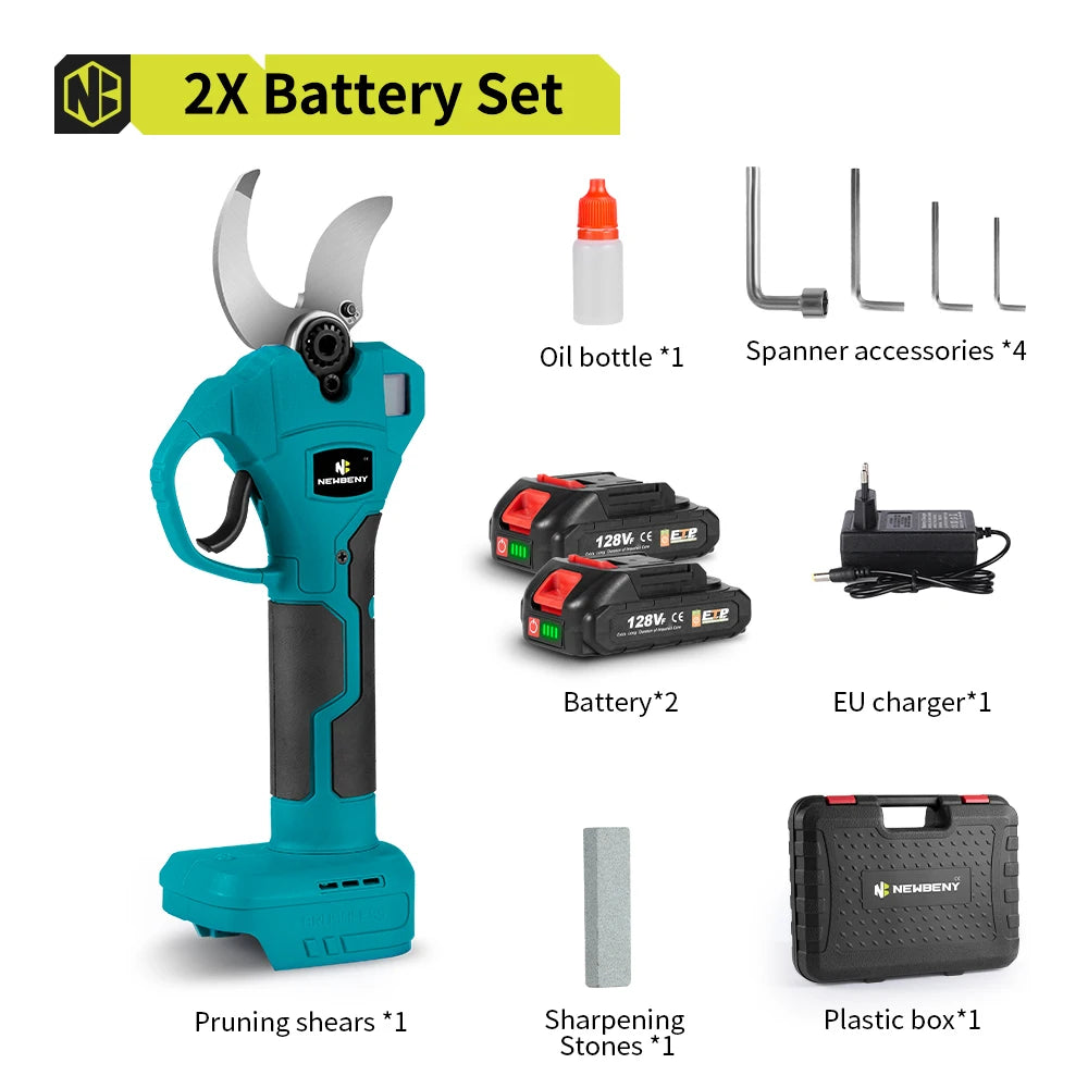 NEWBENY 2-Speed Brushless Cordless Pruning Shears – Electric Branch Cutter for Makita 18V Battery