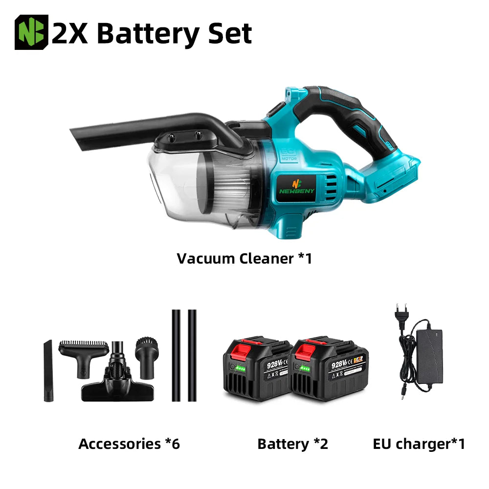 NEWBENY 1000W Cordless Electric Vacuum Cleaner – Powerful Rechargeable Household Cleaning Tool for Makita Battery Pin