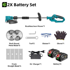 NEWBENY 4000W 9-Inch Cordless Lawn Mower – Garden & Hedge Trimming Tool for Makita Battery Pin