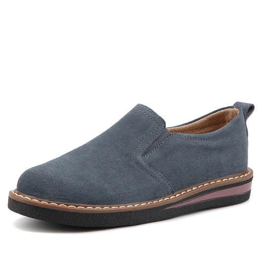 WOIZGIC Women's Genuine Cow Suede Flats