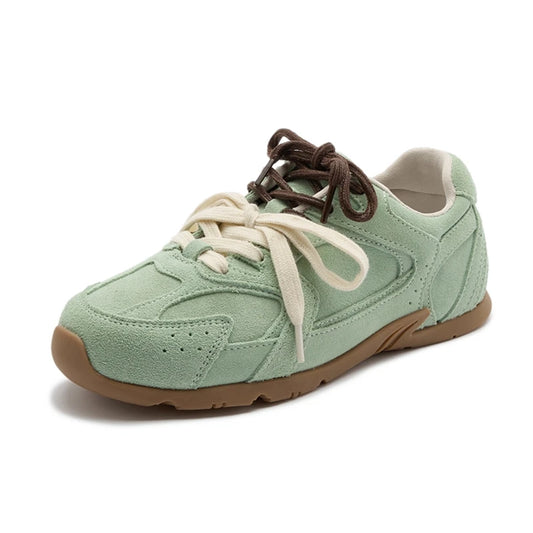 AIYUQI Women Sneakers - Genuine Leather Retro Training Shoes
