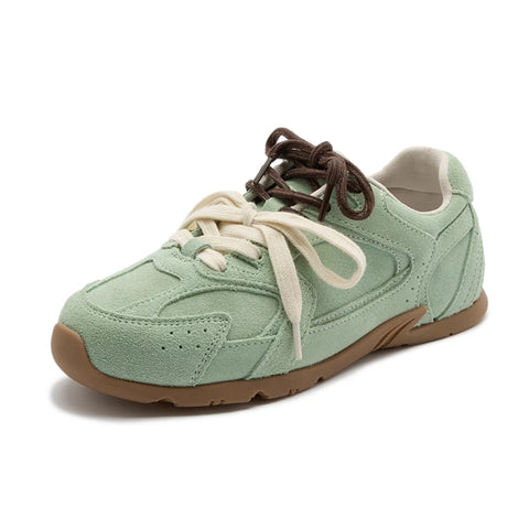 AIYUQI Dames Sneakers - Echte Leren Retro Trainingsschoenen