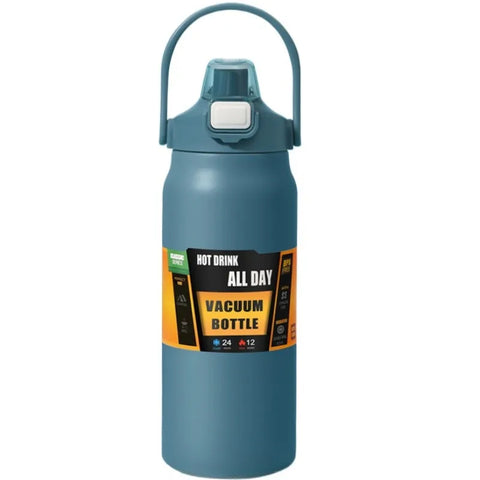 304 Stainless Steel Thermos with Straw - 800/1000/1200/1500ML Vacuum Flask for Hot and Cold Drinks