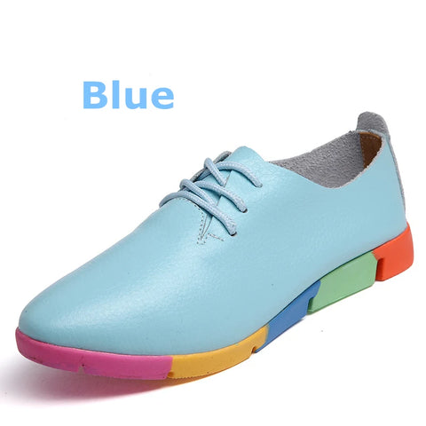 WOIZGIC Dames Casual Leren Flats