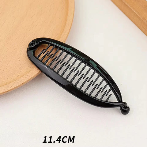 Matte Frosted Ponytail Banana Hair Clip - Stylish Hairpin for Women