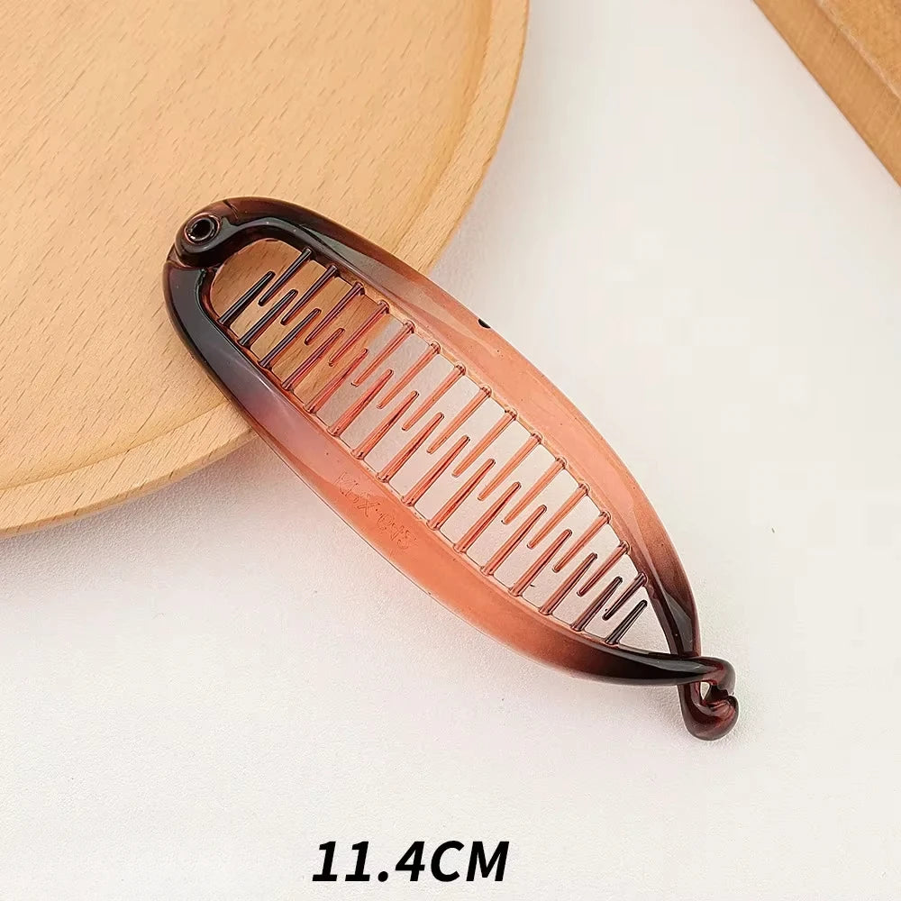 Matte Frosted Ponytail Banana Hair Clip - Stylish Hairpin for Women