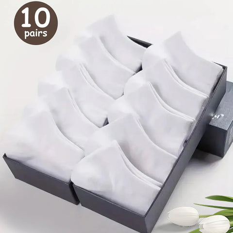 Breathable Deodorant Men's Low Cut Ankle Socks - 10/20/30/40/50 Pairs