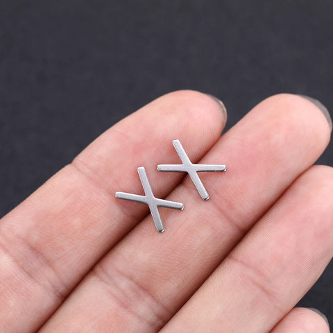 Skyrim Nordic Runes Letter Earring Amulet - Stainless Steel Stud Jewelry for Women and Girls
