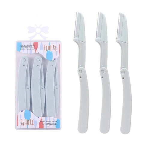 Karsyngirl 3pcs Fold Eyebrow Trimmer Kit – Makeup Tools for Effortless Grooming