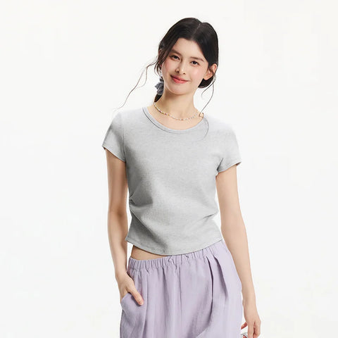 Semir Dames Cropped Slim Fit T-shirt 