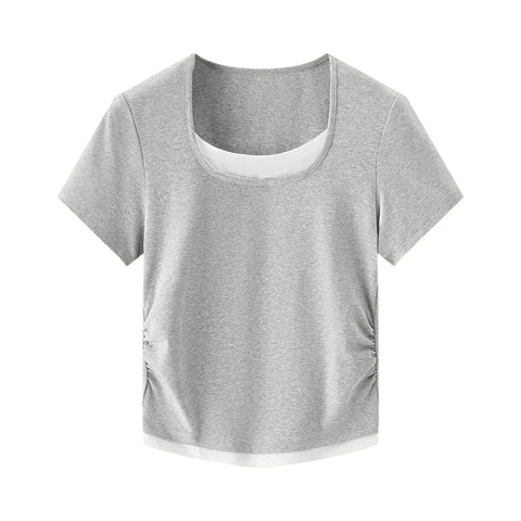 Semir dames cropped T-shirt met korte mouwen