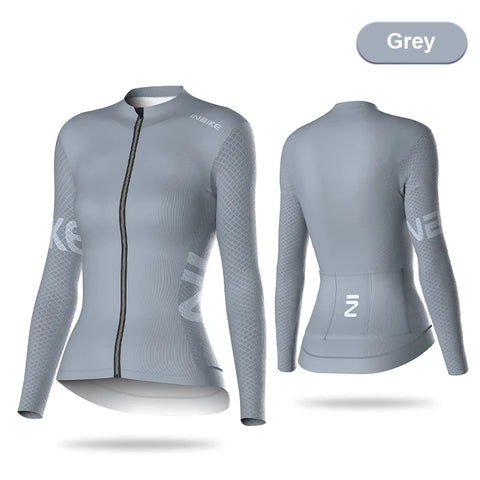INBIKE Women's Long Sleeve Jersey MTB Cycling Jersey - Perfect for Spring and Autumn Riding