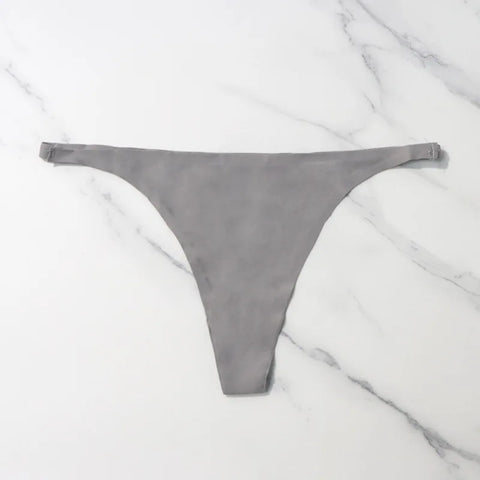 Ice Silk Seamless Panties for Women - Soft Thin Band Thongs & Bikini Underwear