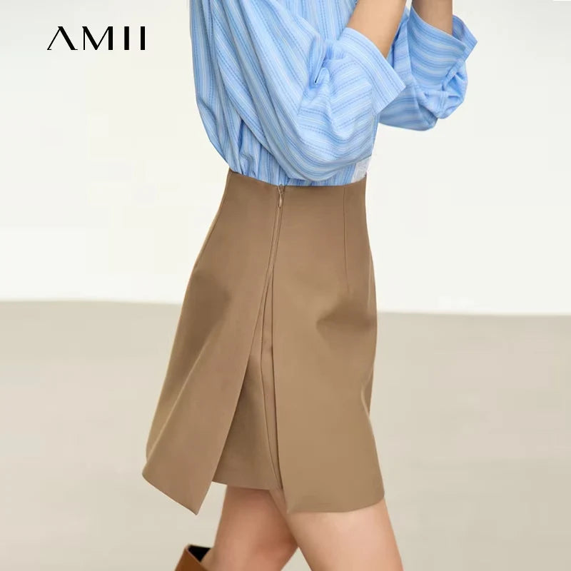 AMII Minimalism Casual Skirts for Women