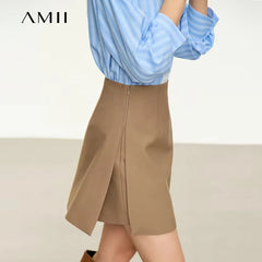 AMII Minimalism Casual Skirts for Women