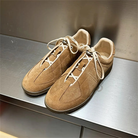 FEDONAS 2025 New Women Suede Leather Sneakers