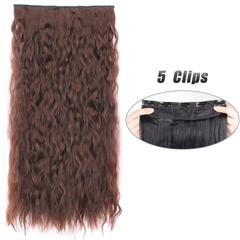 Synthetic 5 Clip In Hair Extensions 80CM - Long Straight Hairpiece