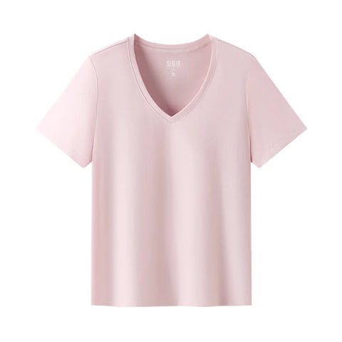 Semir Women's V Neck Moisture Wicking T-Shirt