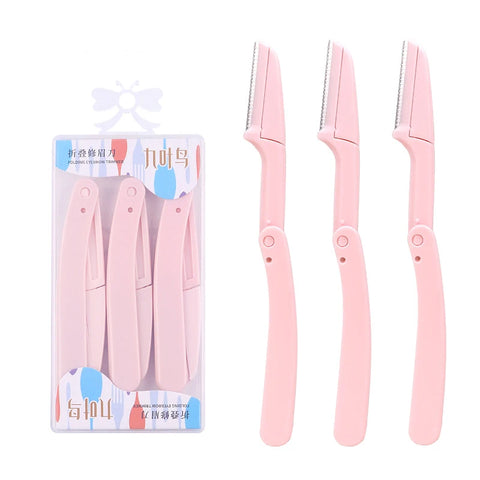 Karsyngirl 3pcs Fold Eyebrow Trimmer Kit – Makeup Tools for Effortless Grooming