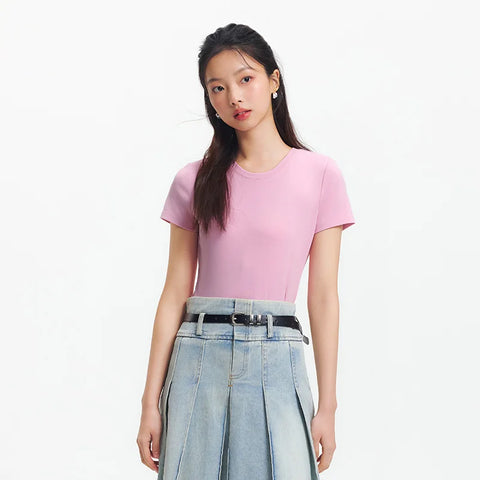 Semir dames cropped geborduurd T-shirt