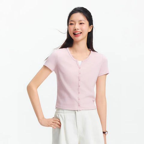 Semir Cropped T-shirt met korte mouwen voor dames