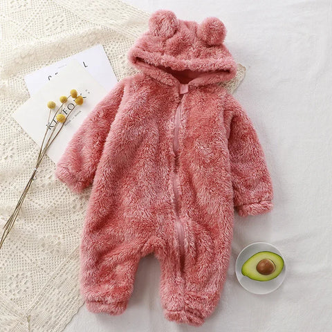 Thick Warm Baby Rompers - Cute Winter Infant Jumpsuits
