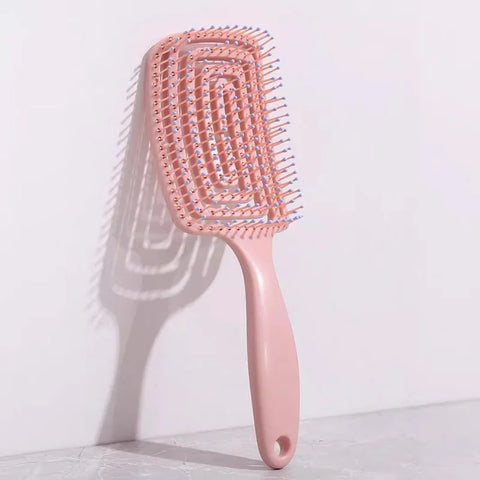 1Pcs Elastic Massage Comb - Hollow Out Hair Brush for Scalp Massage & Quick Detangling