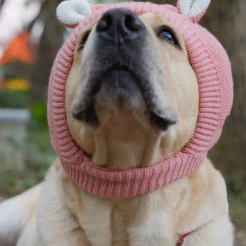 Winter Warm Dog Hat Ear Muffs - Noise Protection & Windproof Ears Covers for Small and Medium Puppies