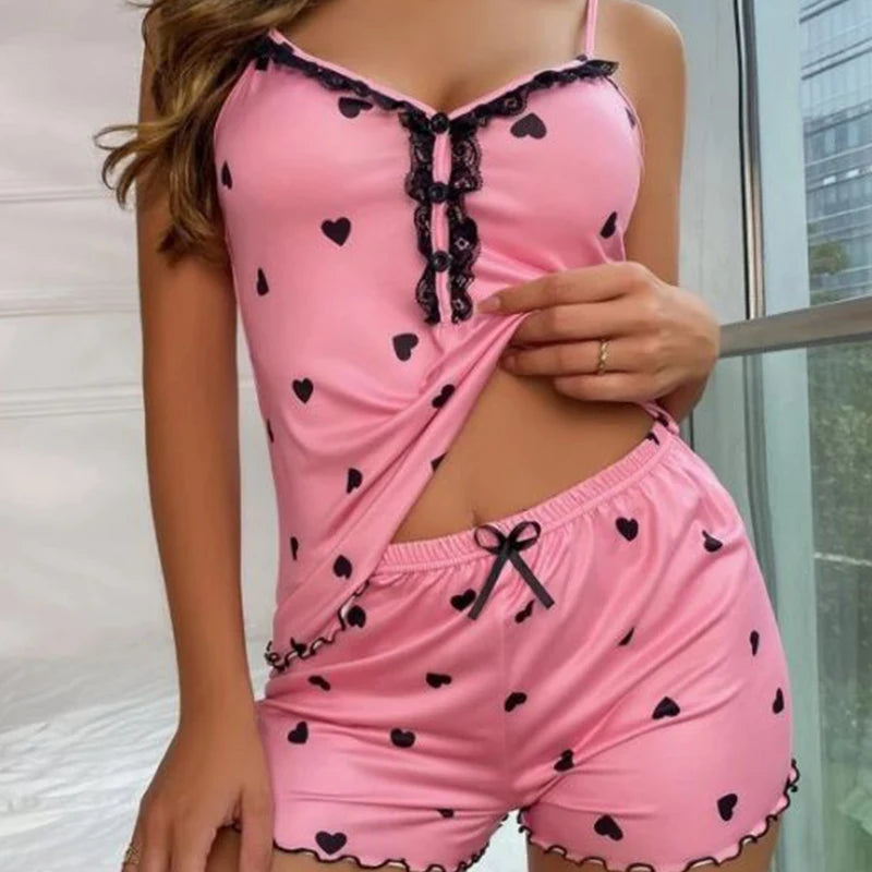 Sexy Summer Two Pieces Women Pajamas Set