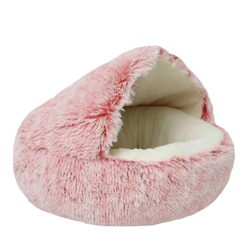 Warm & Soft Plush Cat Bed – Round Pet Mattress for Small Dogs and Kittens