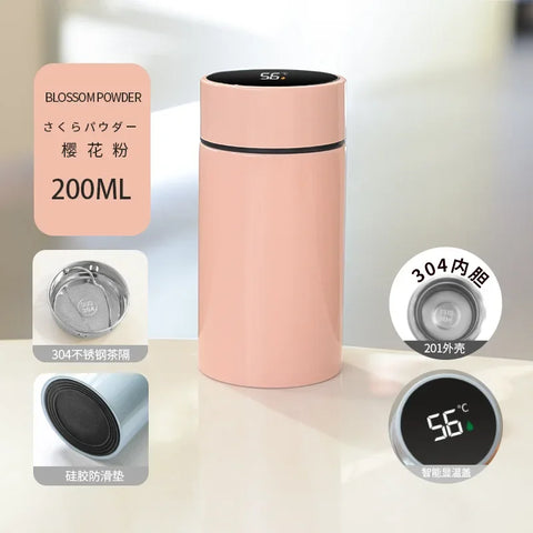 200ML Smart Thermos Water Bottle with Intelligent Temperature Display