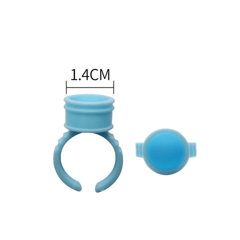 AILEISHI 100Pcs Disposable Eyelash Glue Fan Cup Rings