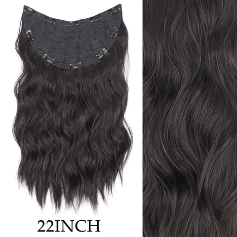 7 stuks/set 16 clips haarverlenging - zwarte ombre hittebestendige vezel