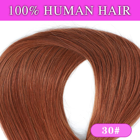 Clip-in haarextensies van 100-200 gram - donkerbruin, 100% Remy-haar