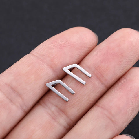 Skyrim Nordic Runes Letter Earring Amulet - Stainless Steel Stud Jewelry for Women and Girls