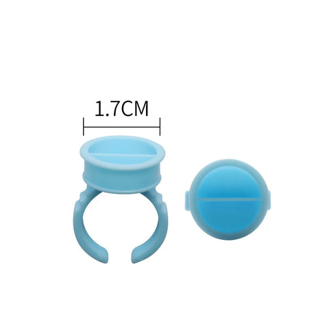 AILEISHI 100Pcs Disposable Eyelash Glue Fan Cup Rings