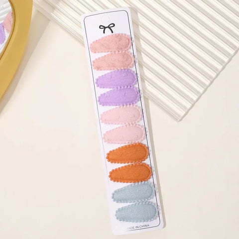 10/20Pcs Cotton Print Hair Clip Hairpin for Girls - Fabric Plaid Mini BB Hair Grips - Cute Baby Hair Accessories - Perfect New Year Gift