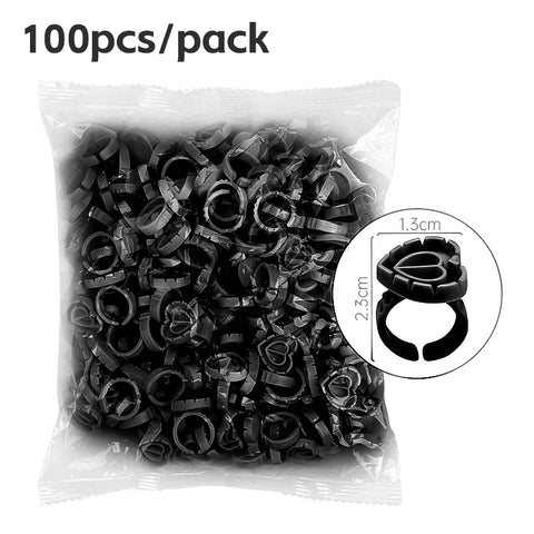 AILEISHI 100Pcs Disposable Eyelash Glue Fan Cup Rings