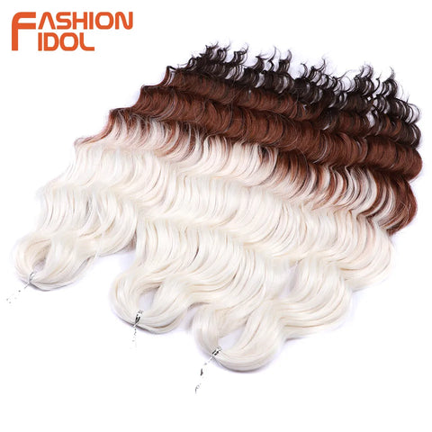 Fashion Idol 24Inch Crochet Hair Synthetic Water Wave Extensions