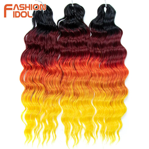 Fashion Idol 24Inch Crochet Hair Synthetic Water Wave Extensions