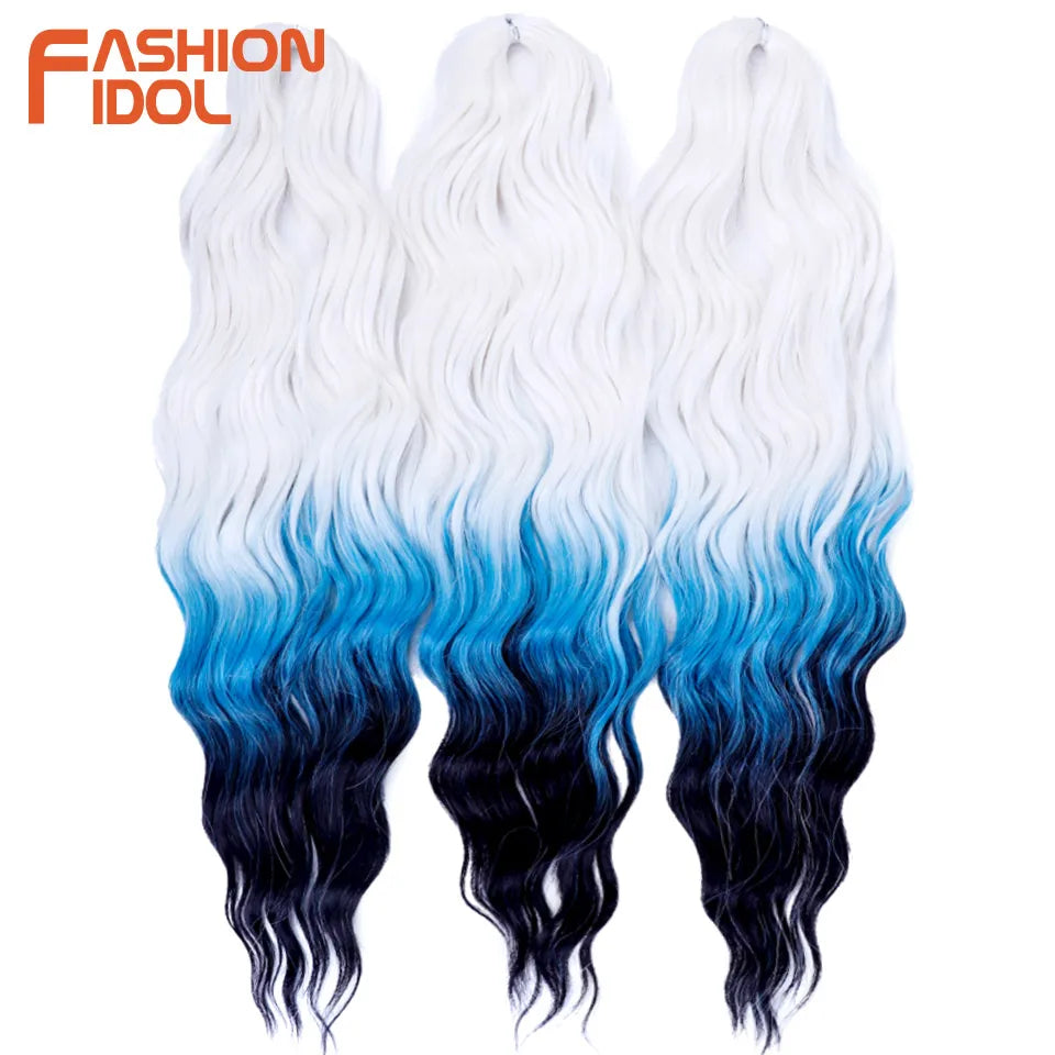Anna 24 Inch Synthetic Hair Water Wave Braiding Hair Extensions