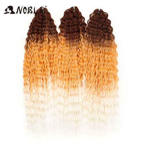 Noble Hair Synthetic Twist Crochet Curly Hair 24 Inch Ombre
