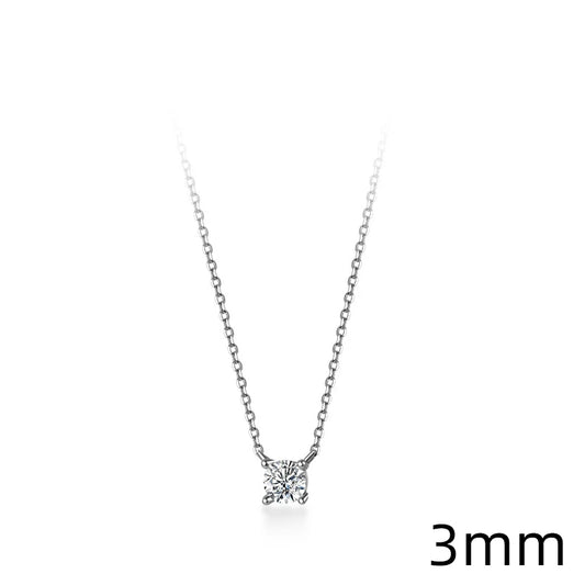 Modian 925 Sterling Silver Geometric Zircon Pendant Necklace