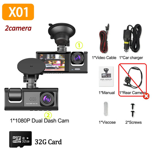 1080P Auto DVR 2/3 Camera Dash Cam voor verbeterde voertuigveiligheid